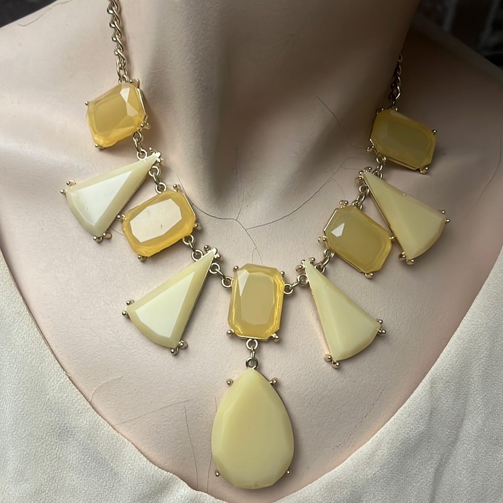 yellow jell Statement necklace